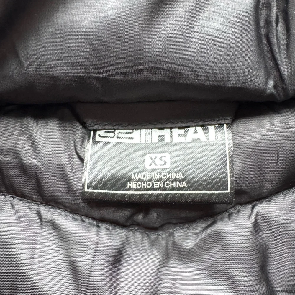 32 DEGREES HEAT Mixed Media Puffer Jacket XS Black‎ Lightweight Packable Outdoor